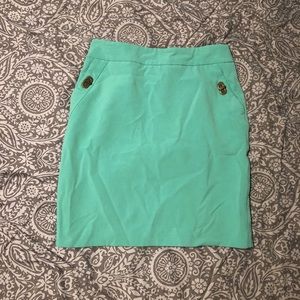 Turquoise skirt